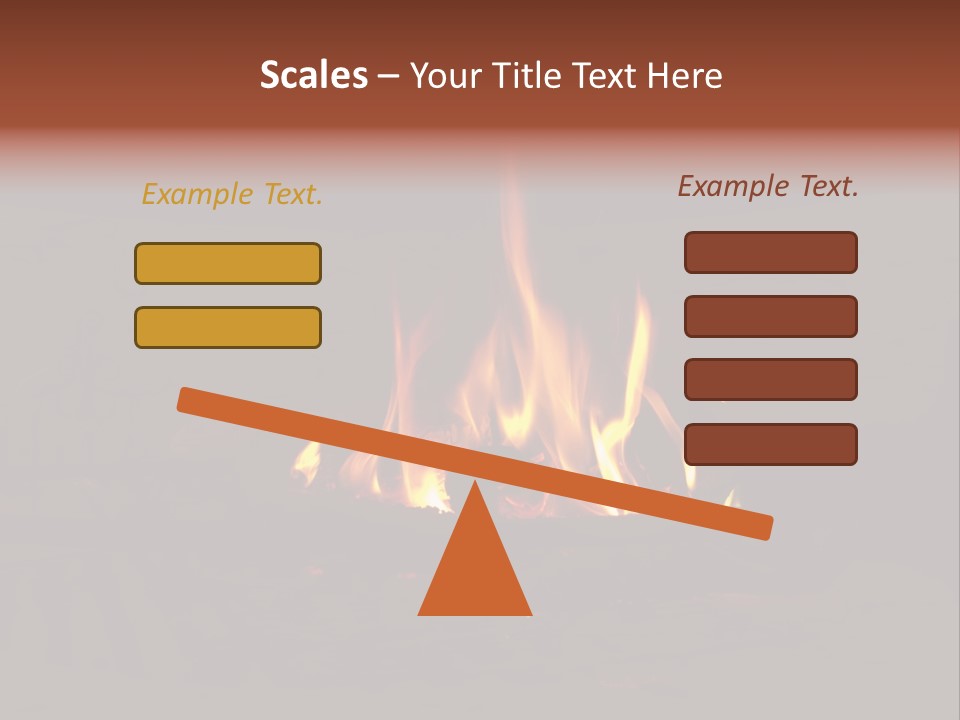 Flammable Orange Glowing PowerPoint Template