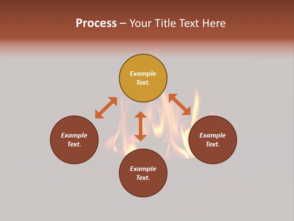 Flammable Orange Glowing PowerPoint Template