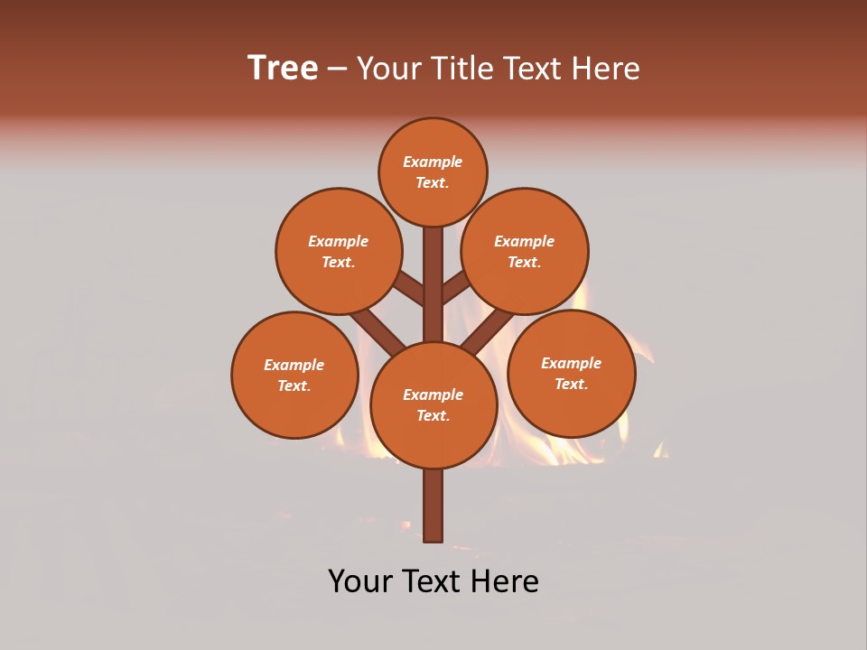 Flammable Orange Glowing PowerPoint Template