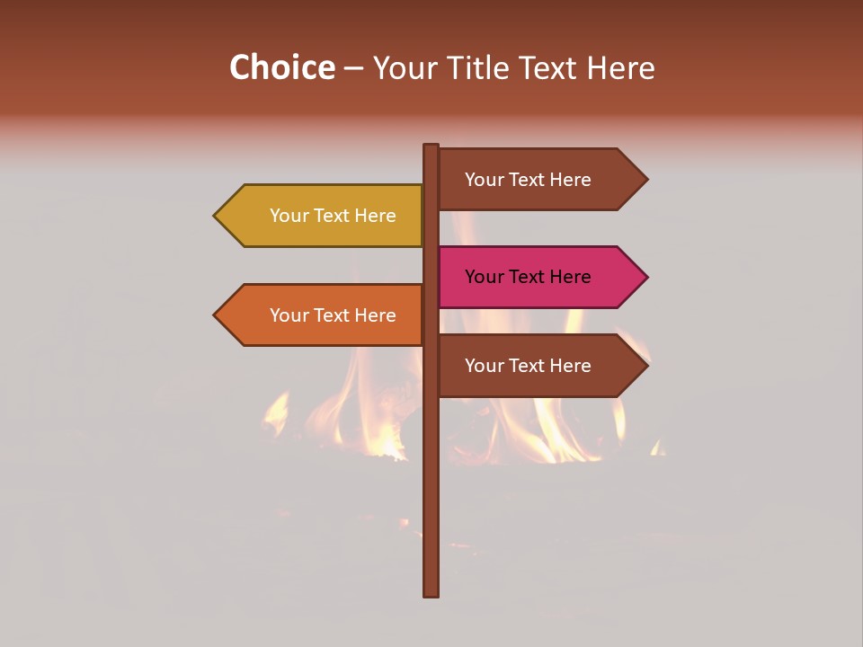 Flammable Orange Glowing PowerPoint Template