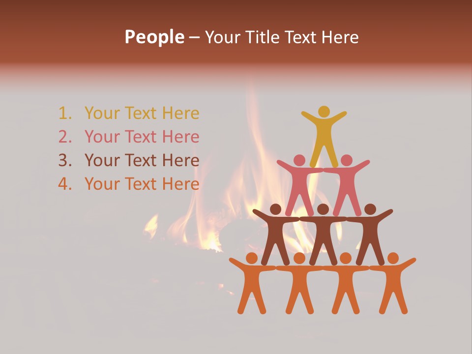 Flammable Orange Glowing PowerPoint Template