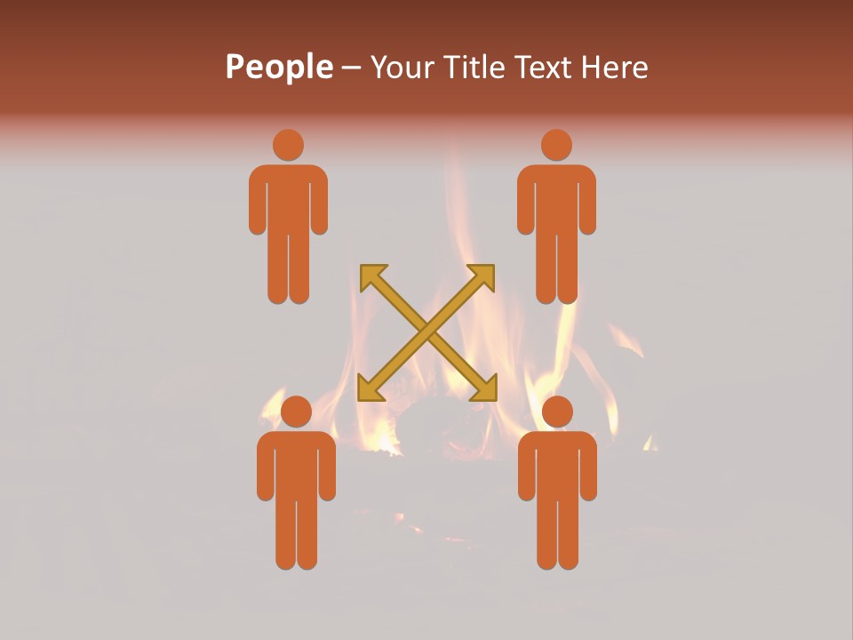 Flammable Orange Glowing PowerPoint Template