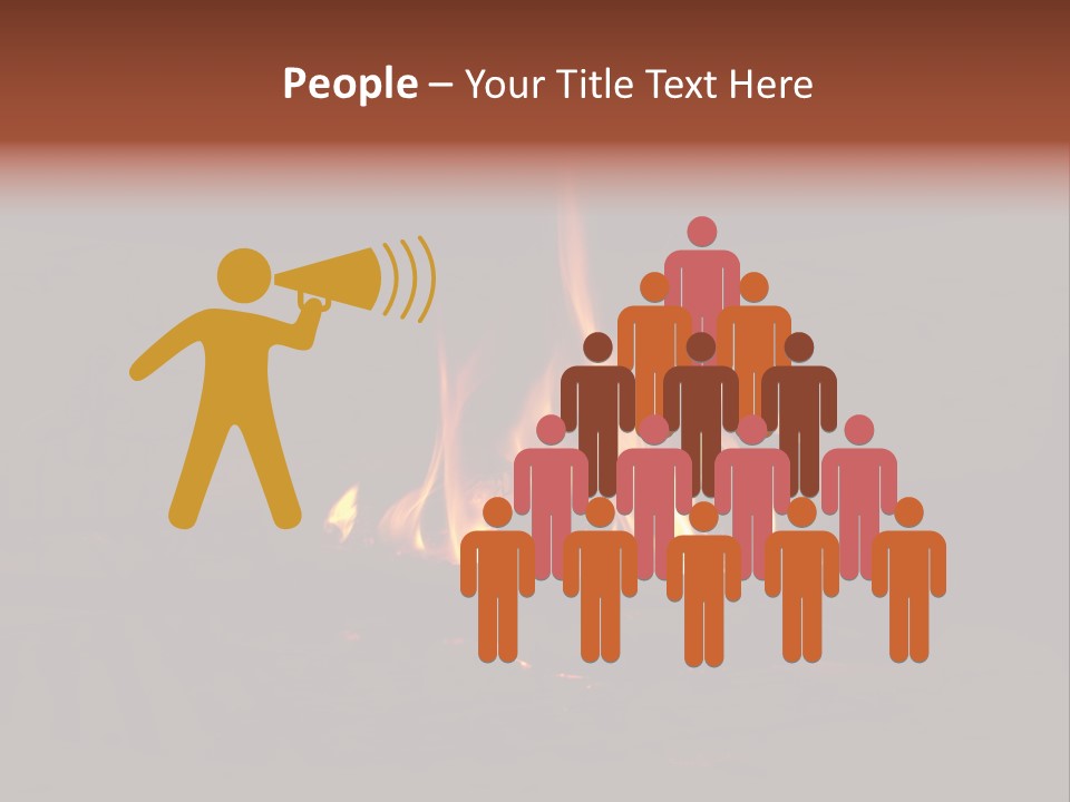 Flammable Orange Glowing PowerPoint Template