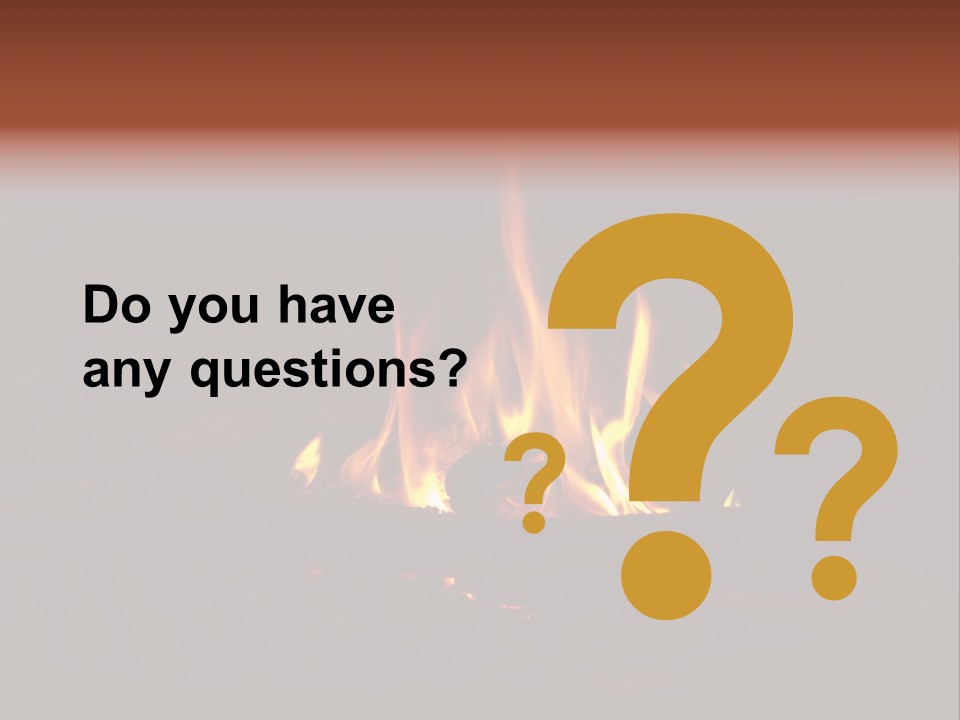 Flammable Orange Glowing PowerPoint Template