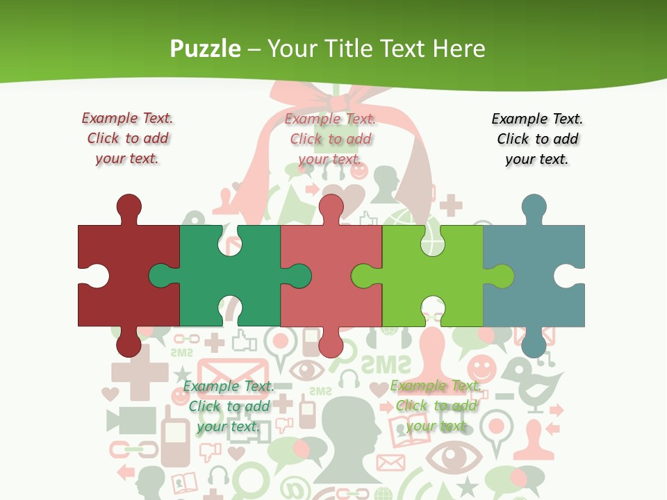 A Christmas Ornament With A Red Bow On Top Of It PowerPoint Template