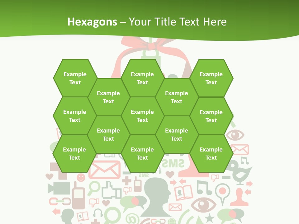 A Christmas Ornament With A Red Bow On Top Of It PowerPoint Template