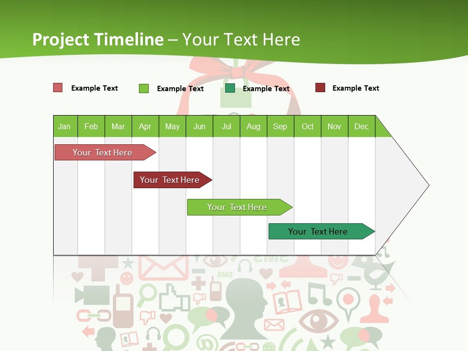 A Christmas Ornament With A Red Bow On Top Of It PowerPoint Template