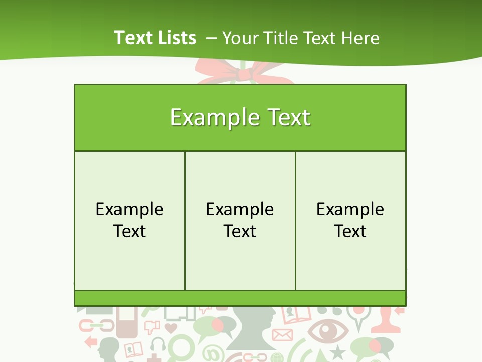 A Christmas Ornament With A Red Bow On Top Of It PowerPoint Template