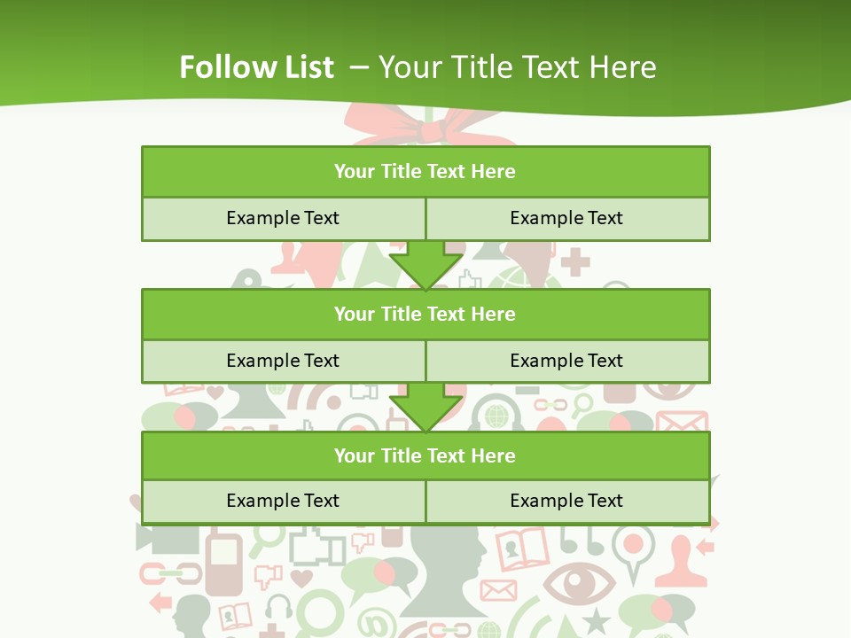 A Christmas Ornament With A Red Bow On Top Of It PowerPoint Template