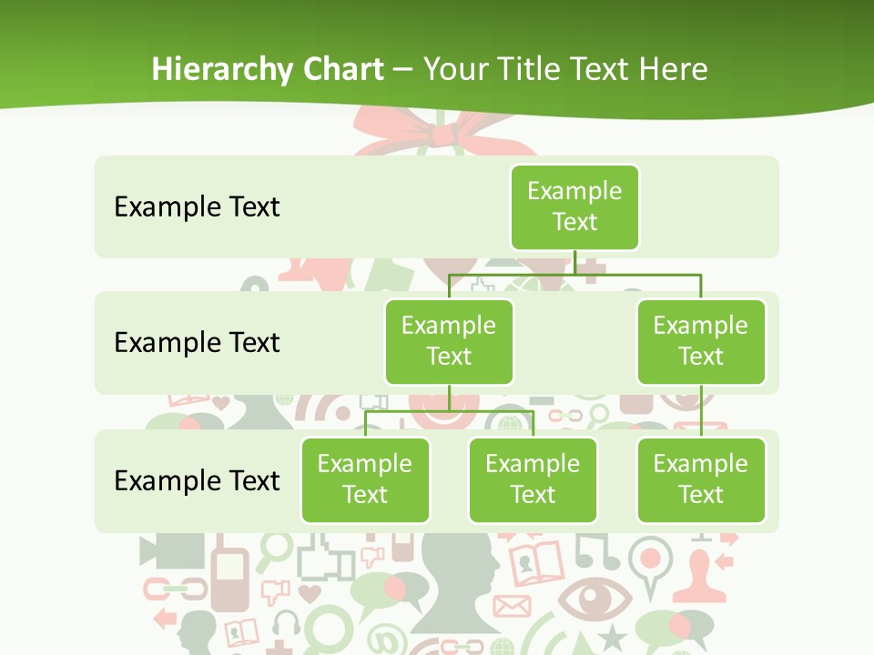 A Christmas Ornament With A Red Bow On Top Of It PowerPoint Template