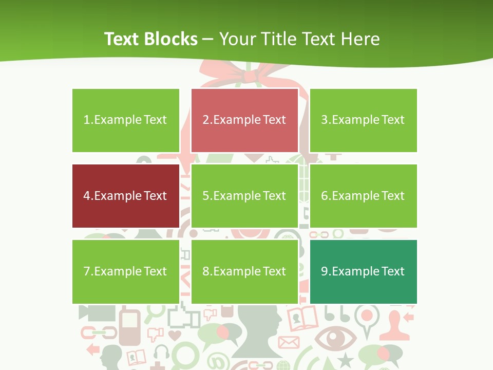 A Christmas Ornament With A Red Bow On Top Of It PowerPoint Template