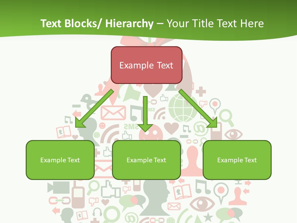 A Christmas Ornament With A Red Bow On Top Of It PowerPoint Template