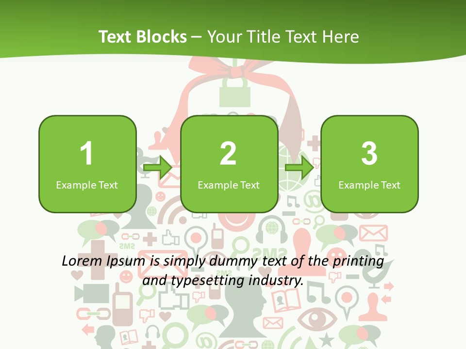 A Christmas Ornament With A Red Bow On Top Of It PowerPoint Template