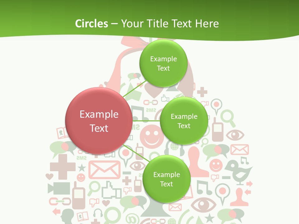 A Christmas Ornament With A Red Bow On Top Of It PowerPoint Template