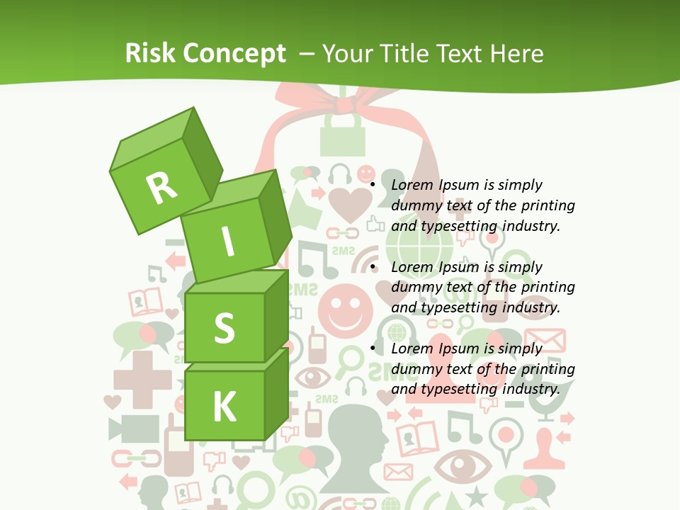 A Christmas Ornament With A Red Bow On Top Of It PowerPoint Template