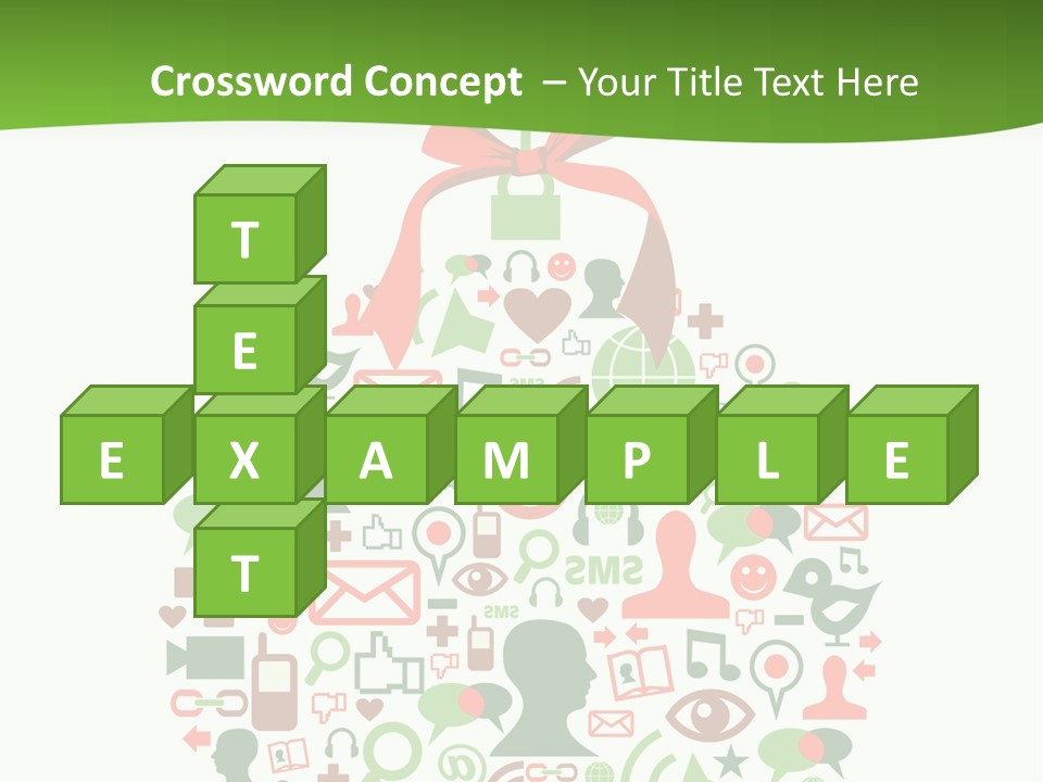 A Christmas Ornament With A Red Bow On Top Of It PowerPoint Template