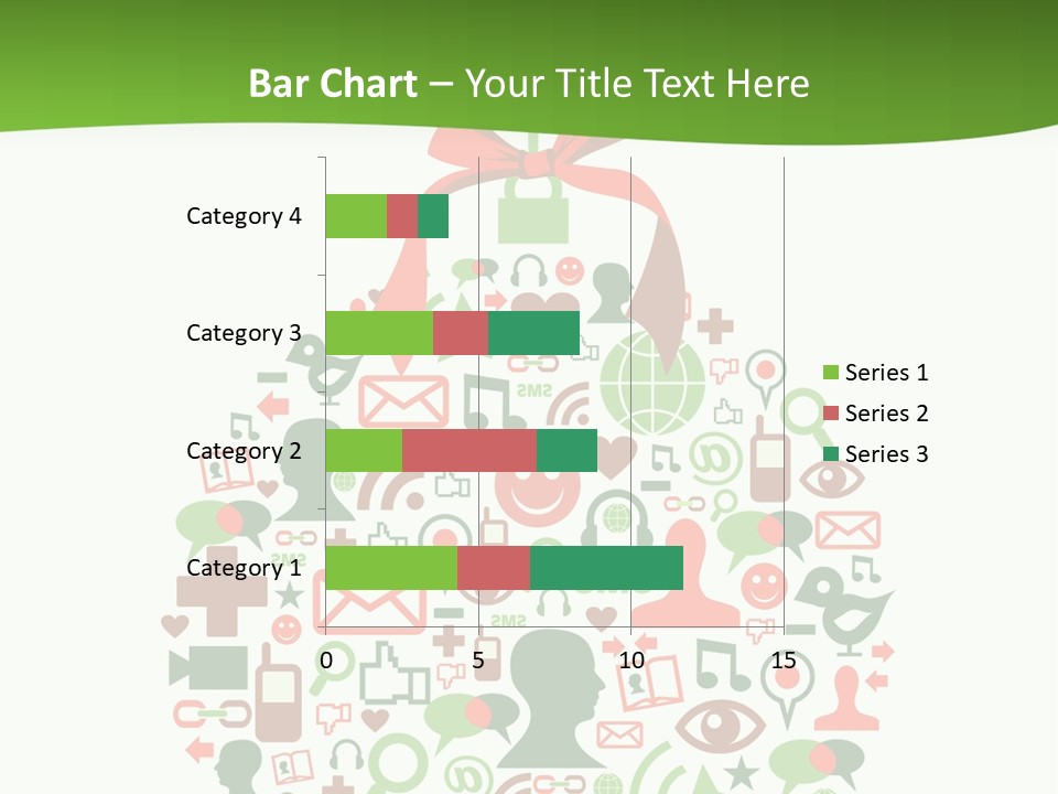 A Christmas Ornament With A Red Bow On Top Of It PowerPoint Template