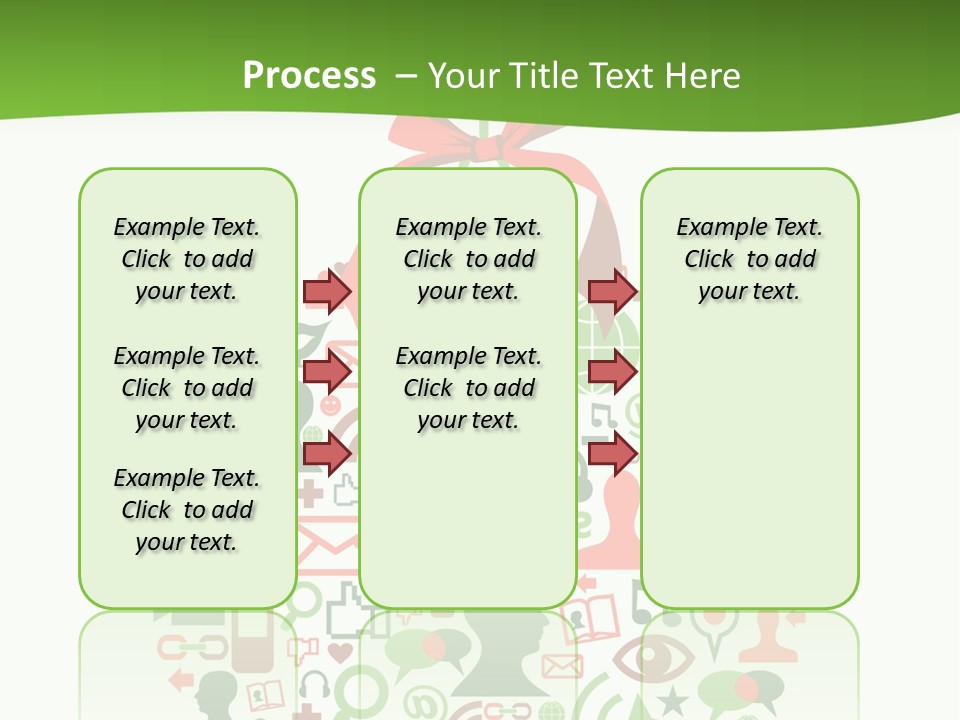 A Christmas Ornament With A Red Bow On Top Of It PowerPoint Template