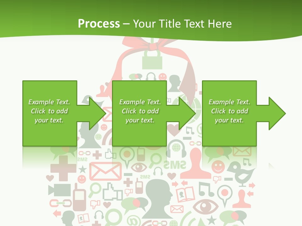 A Christmas Ornament With A Red Bow On Top Of It PowerPoint Template