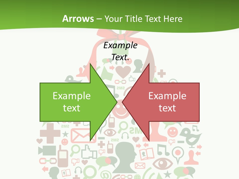 A Christmas Ornament With A Red Bow On Top Of It PowerPoint Template