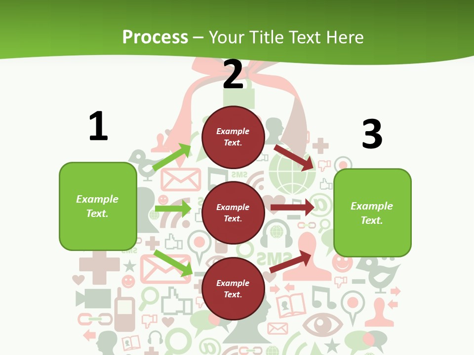 A Christmas Ornament With A Red Bow On Top Of It PowerPoint Template