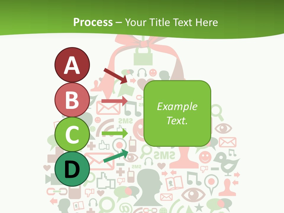 A Christmas Ornament With A Red Bow On Top Of It PowerPoint Template