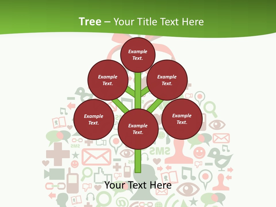 A Christmas Ornament With A Red Bow On Top Of It PowerPoint Template