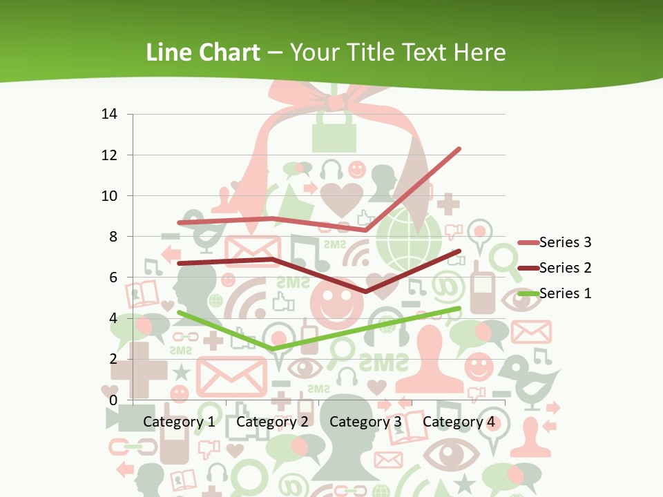 A Christmas Ornament With A Red Bow On Top Of It PowerPoint Template