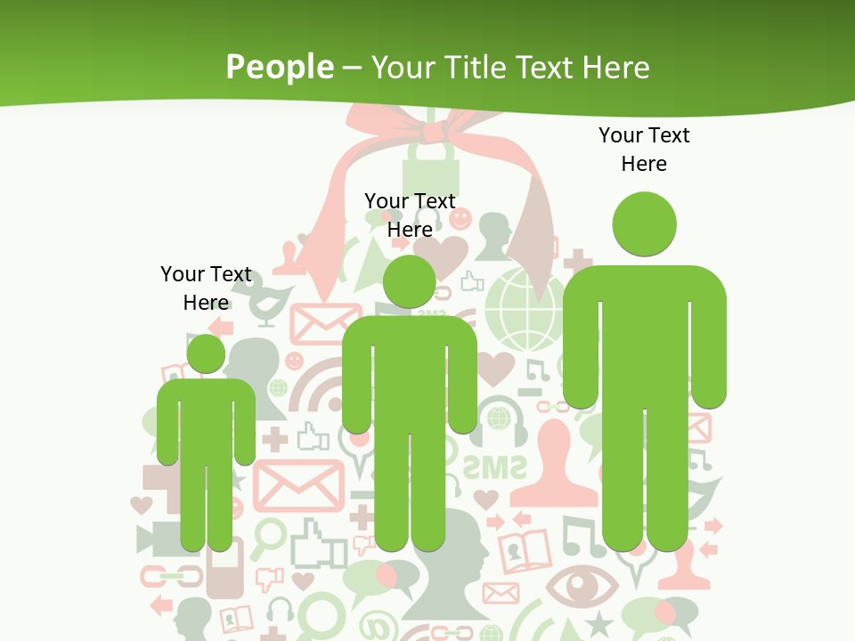 A Christmas Ornament With A Red Bow On Top Of It PowerPoint Template