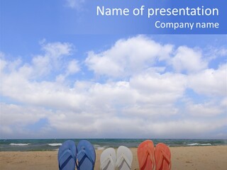 Blue Water Flops PowerPoint Template