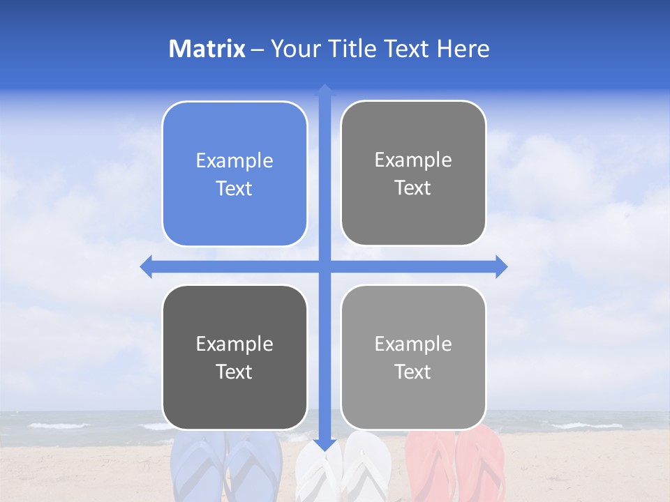 Blue Water Flops PowerPoint Template