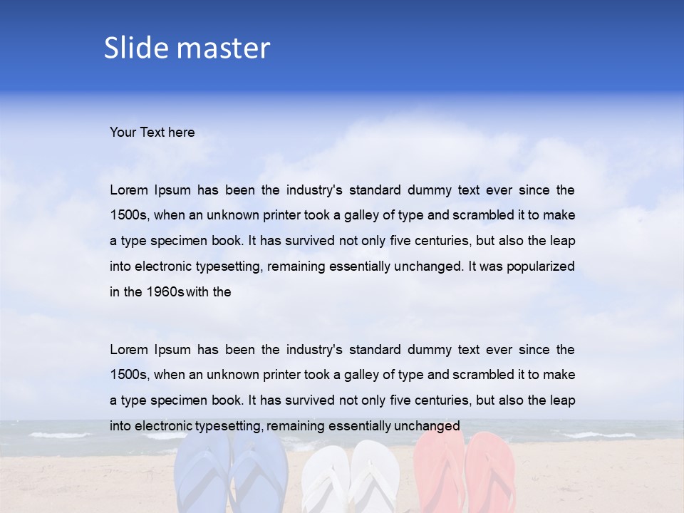 Blue Water Flops PowerPoint Template