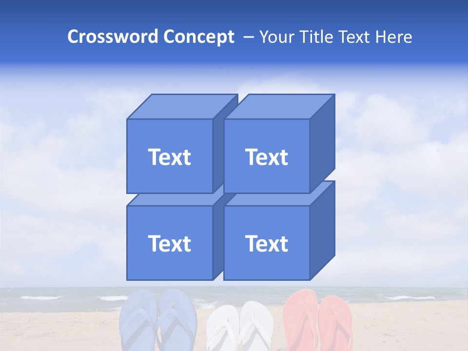 Blue Water Flops PowerPoint Template