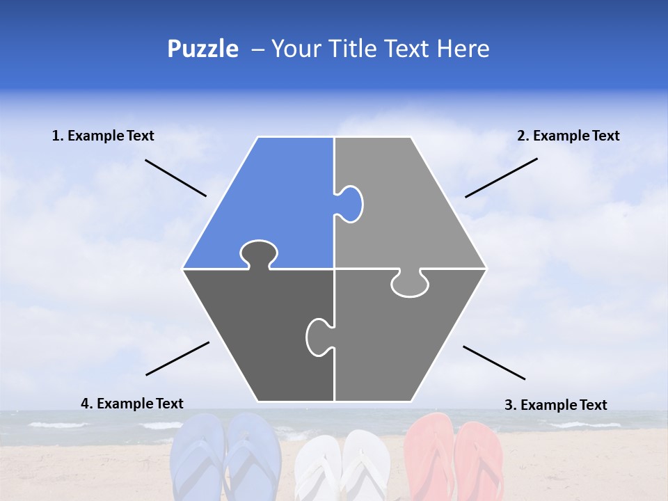 Blue Water Flops PowerPoint Template