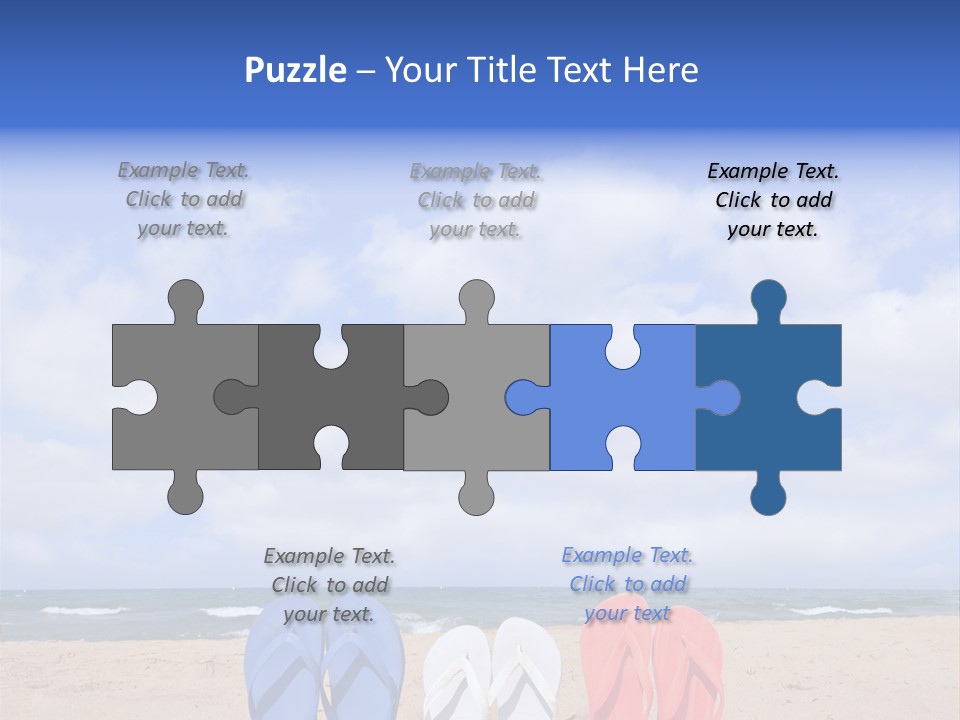 Blue Water Flops PowerPoint Template