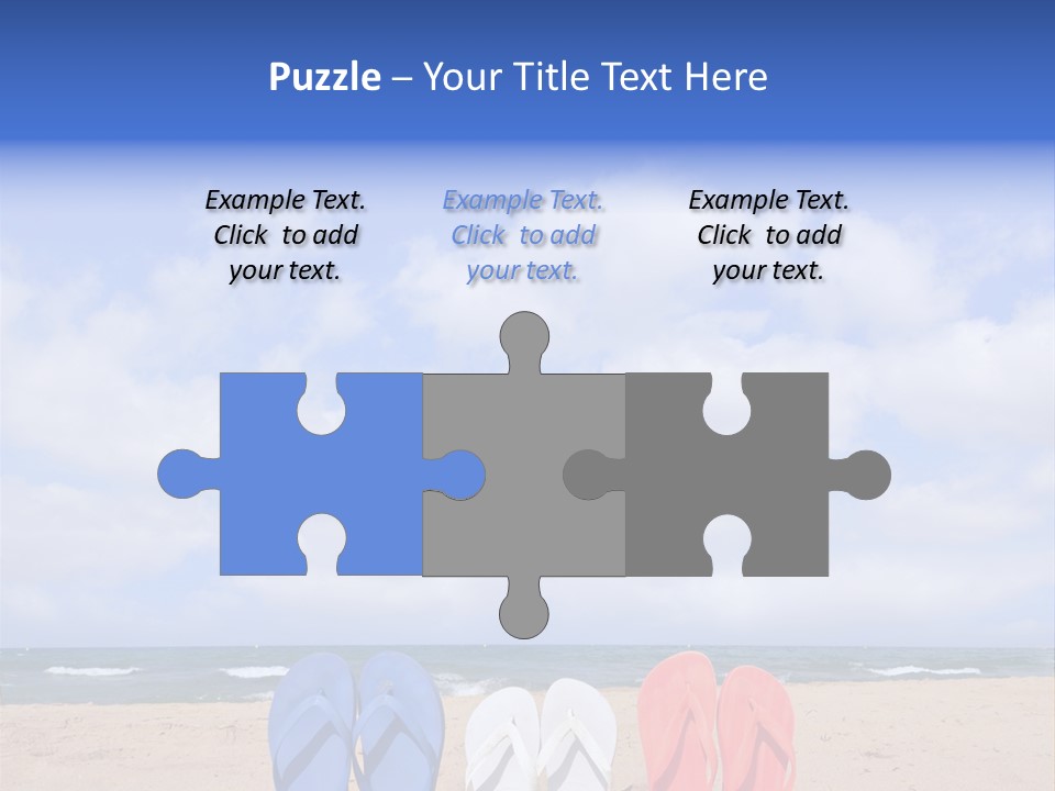 Blue Water Flops PowerPoint Template