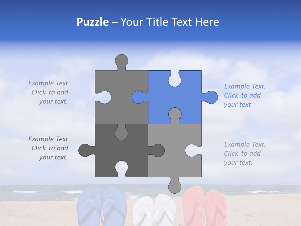 Blue Water Flops PowerPoint Template