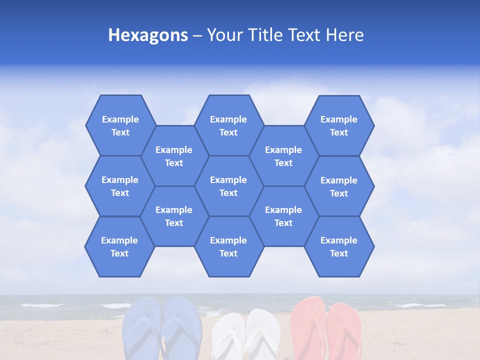 Blue Water Flops PowerPoint Template