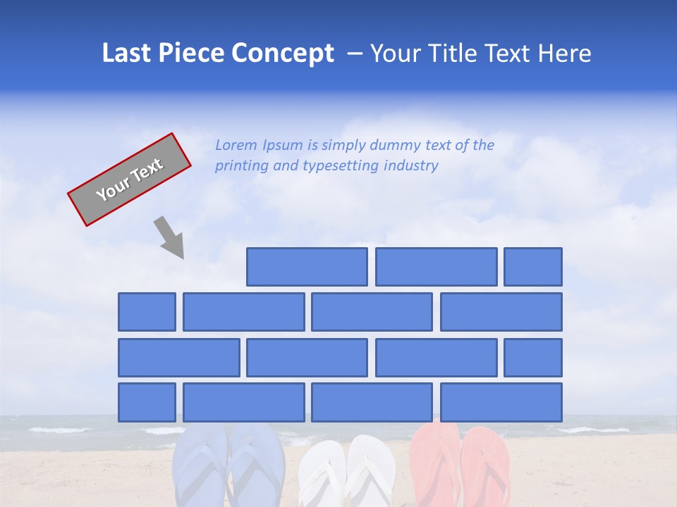 Blue Water Flops PowerPoint Template