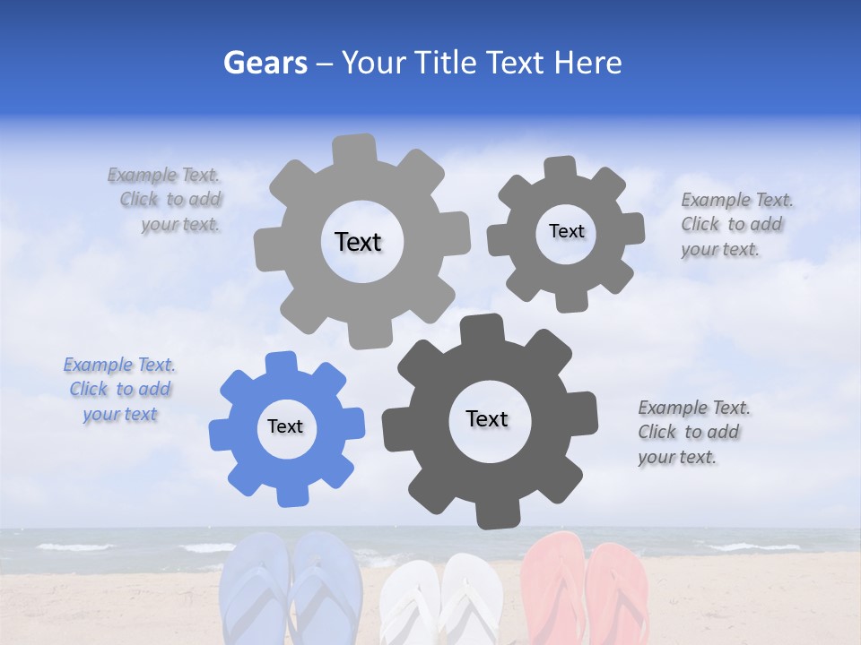 Blue Water Flops PowerPoint Template