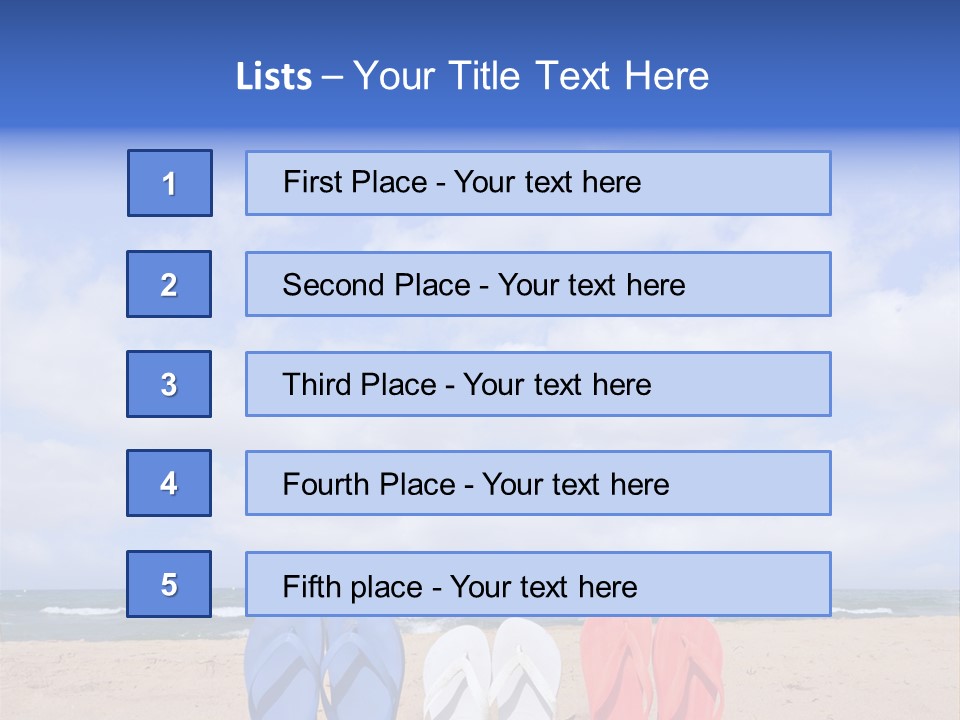Blue Water Flops PowerPoint Template