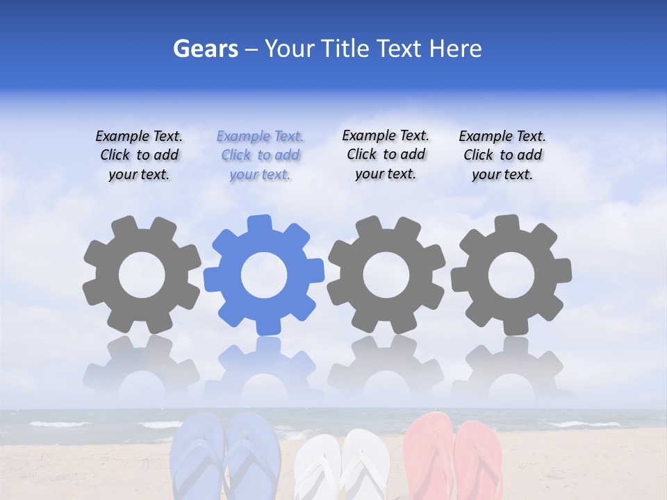 Blue Water Flops PowerPoint Template