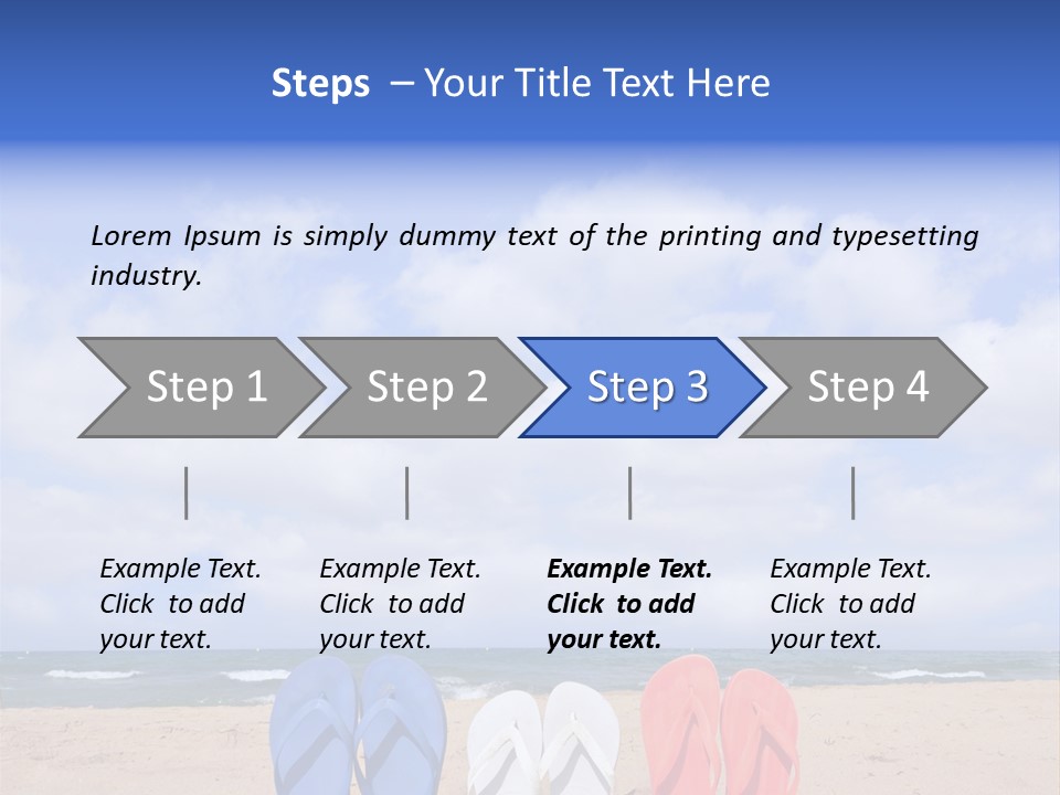 Blue Water Flops PowerPoint Template