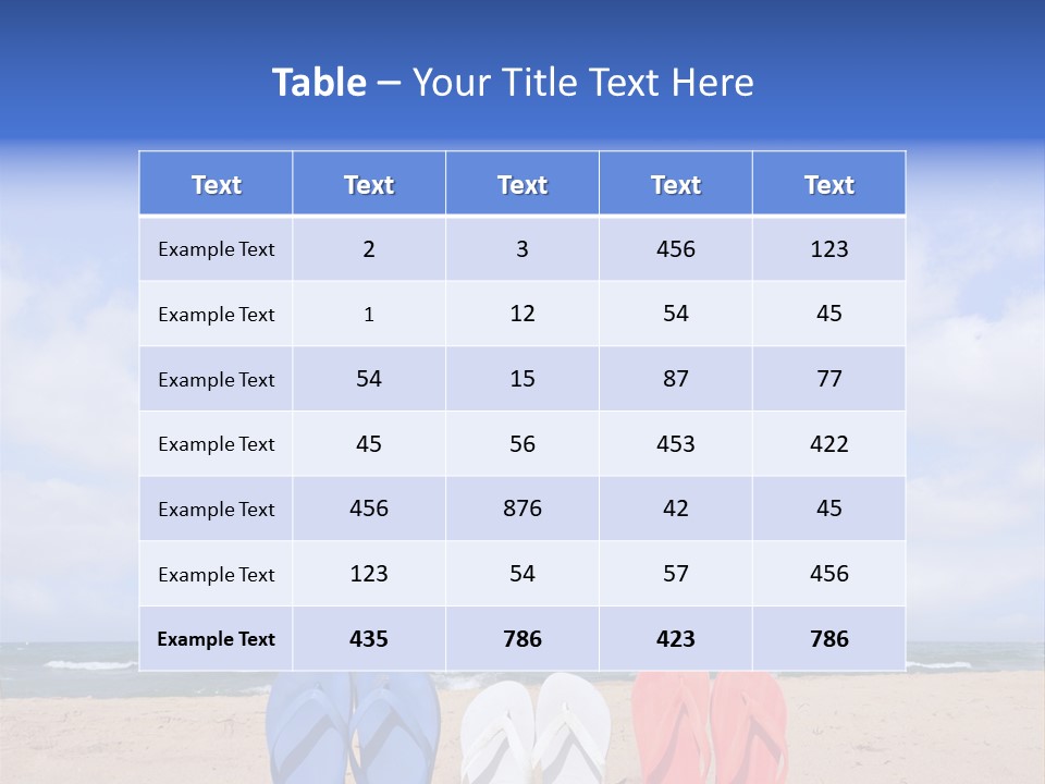 Blue Water Flops PowerPoint Template