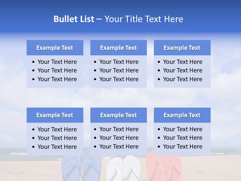 Blue Water Flops PowerPoint Template