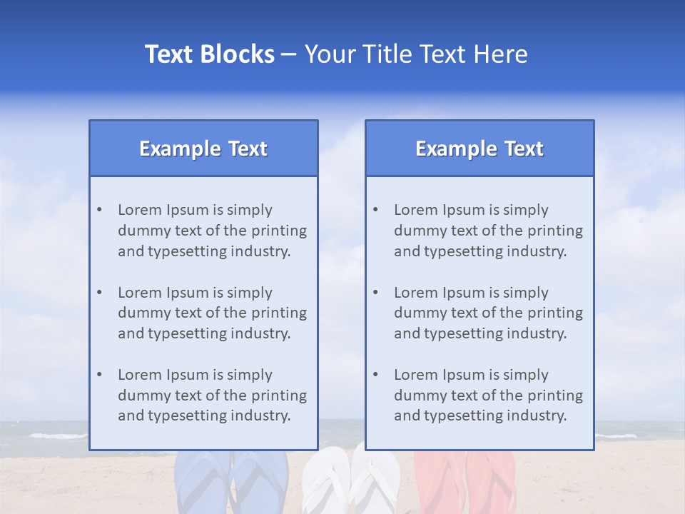 Blue Water Flops PowerPoint Template