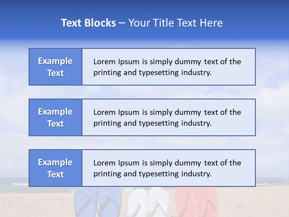 Blue Water Flops PowerPoint Template