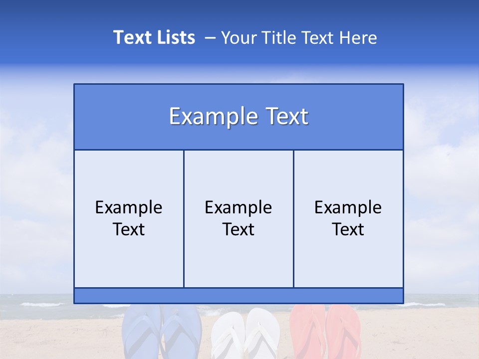 Blue Water Flops PowerPoint Template