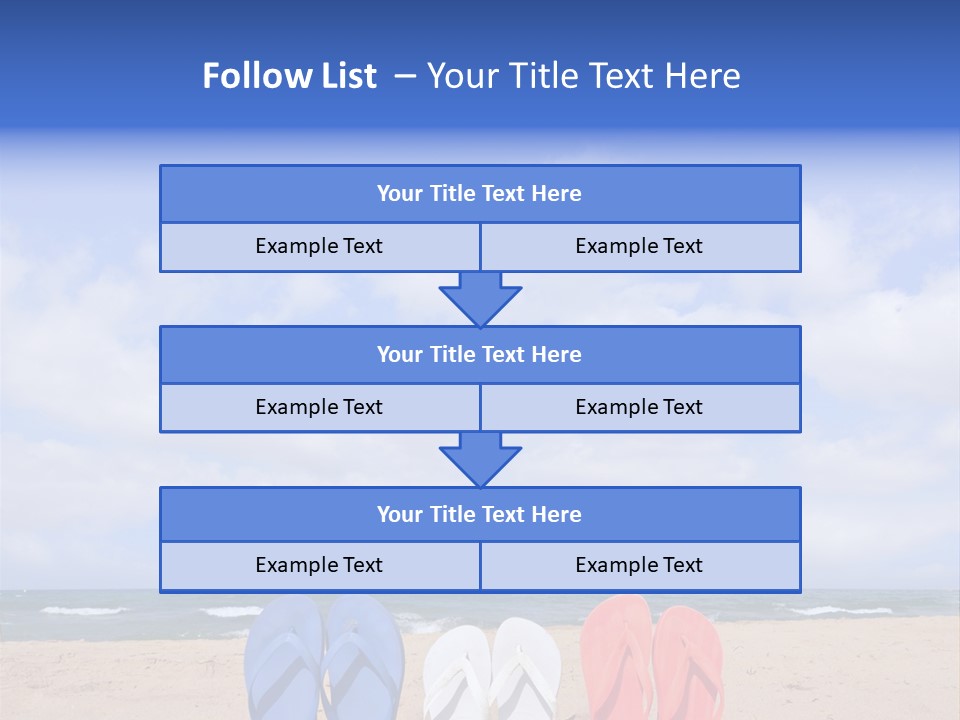 Blue Water Flops PowerPoint Template