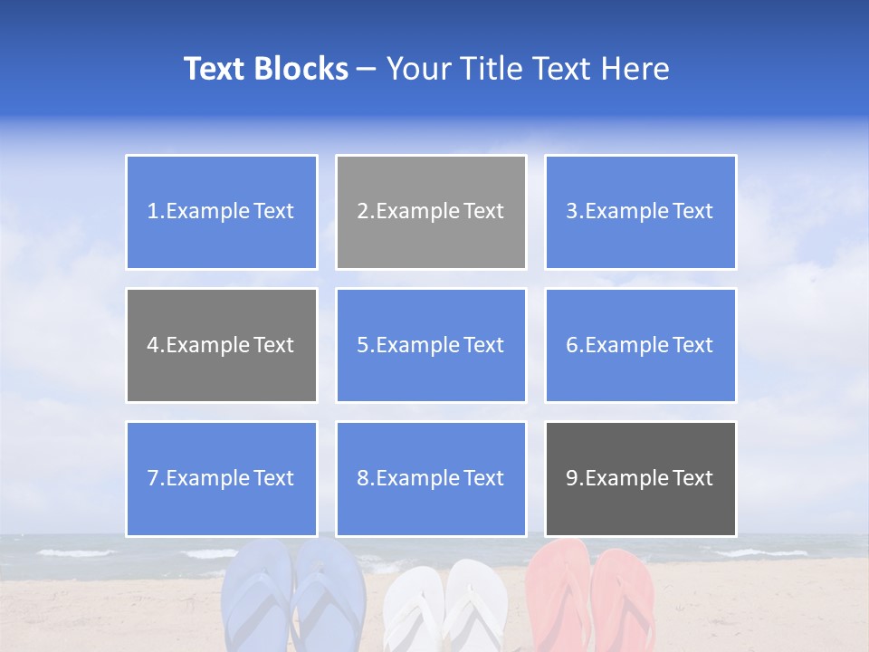 Blue Water Flops PowerPoint Template